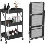 Folding Mobile ODM Metal Storage Trolley For Kitchen for sale