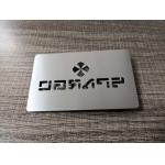304 Stainless Steel Metal Business Cards With Cut Thru Logo Text for sale