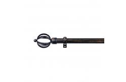 China Single Metal Bracket Curtain Pole Sets 28mm Brass Pineapple Rod Brackets supplier