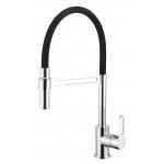 Black Pull Out Spray Kitchen Tap Hollow Handle Kitchen Sink Water Faucet for sale