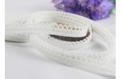 China Delicate Milk Silk Water Soluble Lace Trim / Scalloped Lace Ribbon Eco Friendly supplier
