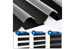 China Home Office Double Layer Blackout Zebra Blind Fabric Dustproof UV Proof supplier