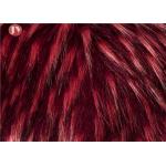 Acrylic Luxury Fur Fabric With 75mm Wine Red Flecks Healthy Dyeing Environmental for sale