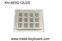 China Water - Proof LED Backlit Metal Keypad 3x4 For Access Control System supplier