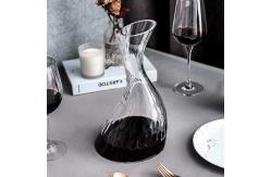 China Customized Handmade Glass Liquor Decanters , Lightweght Red Wine Aerator supplier