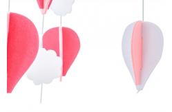 China Pink And White Handmade EN71 Felt Cot Mobile supplier