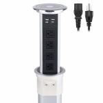 Intelligent Motorised Pop Up Socket Dual USB Ports For Conference Room / Home Decoration for sale