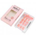Art Paper Empty False Nail Packaging Clear Top rectangle Rigid Boxes for sale