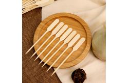 China Customized 9cm Disposable Barbeque Bamboo Paddle Picks Flat Top supplier