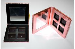 China Refillable Paper Custom Empty Eyeshadow Palette Magnetic Closure 4 Pan  Rose Gold supplier