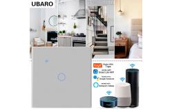 China Smart WIFI Light Switch Grey 1 Gang Waterproof Fireproof Vioce Control supplier
