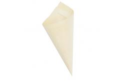China Biodegradable Disposable Serving Cone Pine Wood Small Ice Cream Cones 120mm supplier