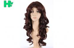 China New Style Long Thick Healthy Long Synthetic Wig , Full Lace Synthetic Wigs supplier
