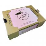 Peach Cardboard Fruit Tray Gift Pack Foldable With Foam Cardboard Insert for sale