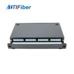 Sc / Fc / St / Lc Rack Mount Splicing Fiber Optic Patch Panel 1U 12 - 24 Core for sale
