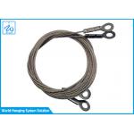 Customized Galvanized 7x7 Or 7x19 Cable With Double End Wire Rope Eye for sale