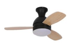 China Office 6000K Wood Ceiling Fan Light With Pull Chain supplier