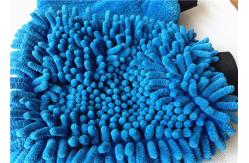 China 100% Polyester Microfiber Wash Mitt With Elastic Cuff , Car Washing Mitts supplier