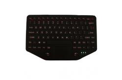 China Industrial Ruggedized Vehicle Keyboard IP65 USB PS2 Interface With Touchpad Fn Keys supplier