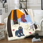 Anti Pilling Flannel Plush Fleece Throw Blanket Anti Wrinkle Super Soft