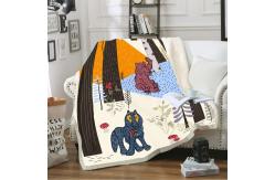 China Anti Pilling Flannel Plush Fleece Throw Blanket Anti Wrinkle Super Soft supplier