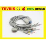 Kenz ECG cable with integrated 10 leadwires,banana 4.0,IEC,DB15pin, Compatible With Kenz ECG 108 / 110 / 1203 for sale