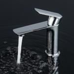 Brass Modern Single Hole Single Handle Basin Mixer In Chrome Matte Black Gold Grey for sale