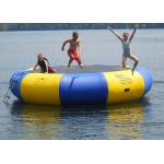 4m bule and yellow water trampoline, inflatable water games trampoline for sale