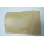 Clear Front Brown Kraft Paper Three Side Seal Bag For Cookies Packaging