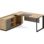 1.6M / 1.8M Wooden Office Computer Table Executive Office Desk With Metal Legs for sale