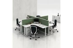 China Wooden Office Desk Partition 4 Person Staff Cubicle Office Table supplier