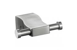 China 86mm Length Bathroom Robe Hooks Brushed Stainless Steel Coat Hook supplier