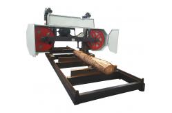 China Large Horizontal Diesel Powered Log Cutting Band Sawmill Automatic Operation supplier