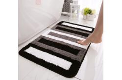 China Flocking Carpet Floor Mat Household Bathroom Bath Absorbent Foot Mat Bathroom Non Slip supplier