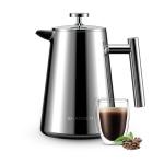 34OZ Double Wall Insulated French Press Coffee Maker Classical Style SS304 for sale