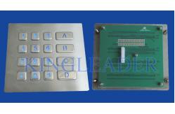 China Rugged Backlit Metal Keypad With 16 Keys for Security Access Control System supplier