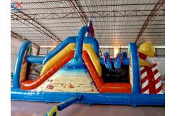 China Custom Blue Duck Themed Castle Jungle Bounce House For Kids supplier