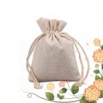 Customize Linen Mini Drawstring Bag Gift Pouch Jewelry Bag Cotton Pocket for sale