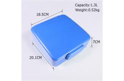 China Flip Top Handle Seal Plastic Bento Lunch Box Portable Leak-Proof Blue supplier
