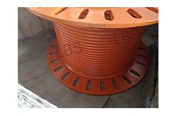 China Yellow SS304 LBS Grooved Drum With Lightening Holes 400mm Drum Length supplier