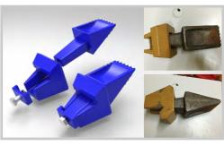 China Robust Forging Drilling Rig Tool Flat Drill Bucket Teeth Cutting Angle Carbide supplier
