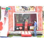 Farmyard Toddler Obstacle Inflatable Water Slide With Bounce House Blow Up Barn Playground