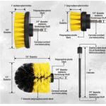 4 Pack Drill Brush Attachments Set , Multi Purpose Power Scrubber Cleaning Brush