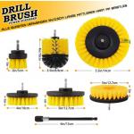 8pcs Yellow Drill Scrubber Brush for cordless screwdriver M10