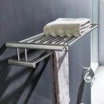 62.5cm OEM Bathroom Towel Racks Hanger Sus304 Hole Drilling Installation for sale