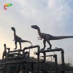 Outdoor Decoration Velociraptor Animatronic Waterproofing Realistic Dinosaur Models for sale