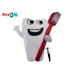 White 6m Inflatable Cartoon Characters Giant Teeth Promotion Products for sale