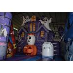 Hallowmas Bouncer Double Slide Scared Inflatable Ghost Jumping Castle With Digital Printing