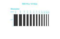 China Lightweight Adhesive Heat Shrink Tubing 2:1 Ratio 900pcs Weather Resistant Practical supplier