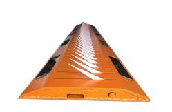 China High visibility Yellow Black A3 Steel Spike Barrier For Traffic Control System supplier